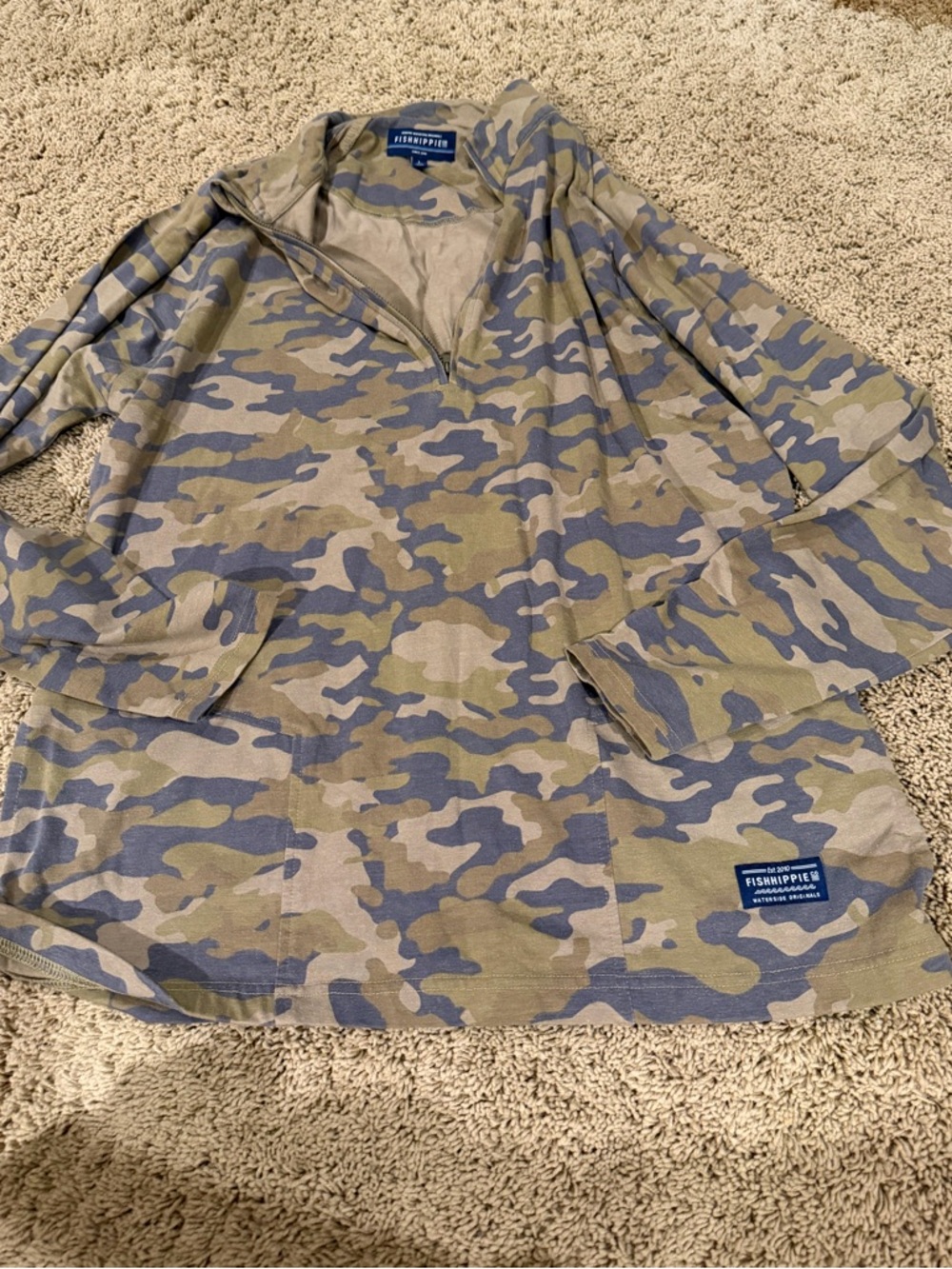Fishhippie camo quarter zip